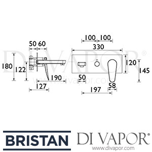 Bristan CLR WMBSM WHT Claret Wall Mounted Bath Shower Mixer - White & Chrome Spare Parts